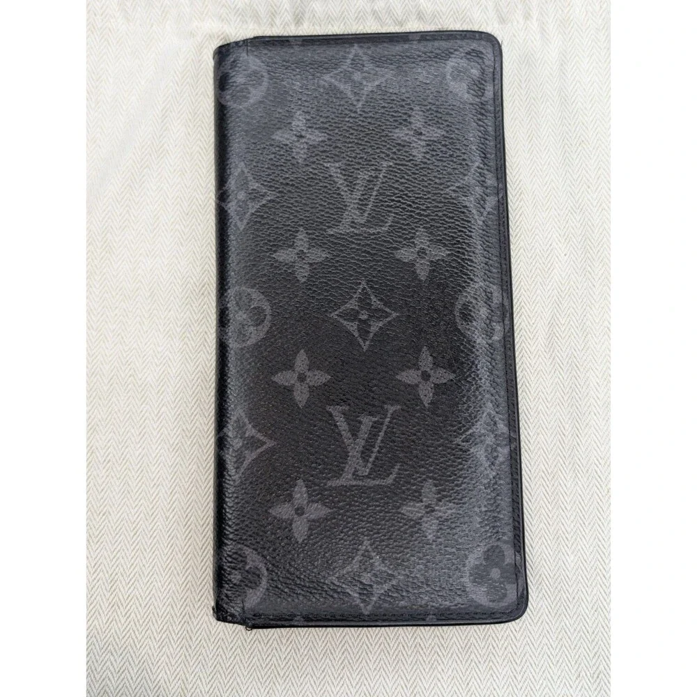 LOUIS VUITTON Portefeiulle Brazza Monogram Eclipse RA0211 Black